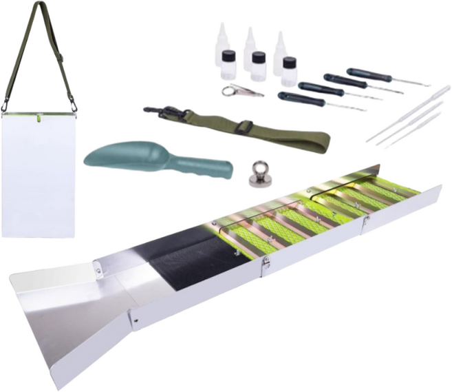 단정한금정씨 사금채취 슬루이스 올인원16종 접이식 금채취 슬루이스 휴대가편한 이동형 슬루이스, 1개