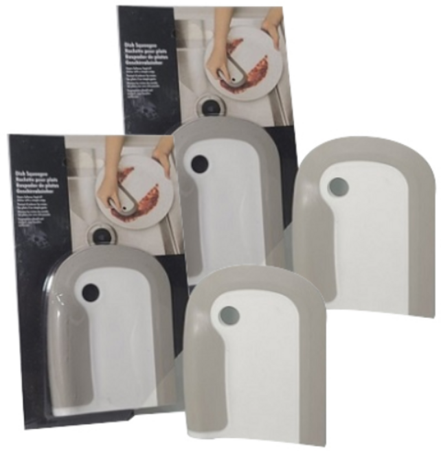 그립감 좋은 핸디형 스퀴지, 4개, 화이트 + 그레이