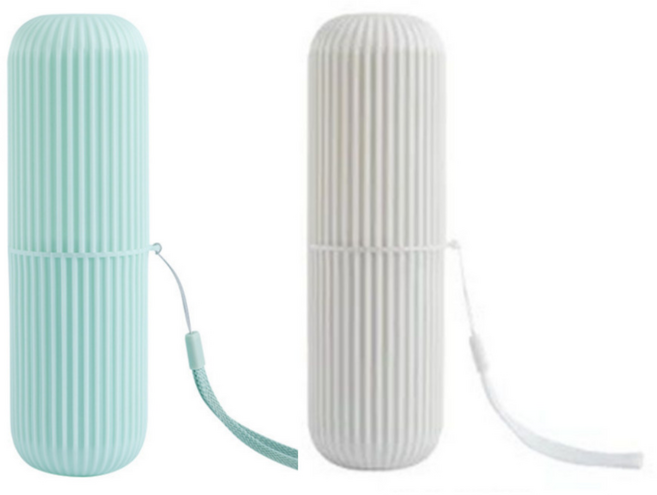 더누림 휴대용 양치컵세트 칫솔 케이스, 민트+화이트, 1세트