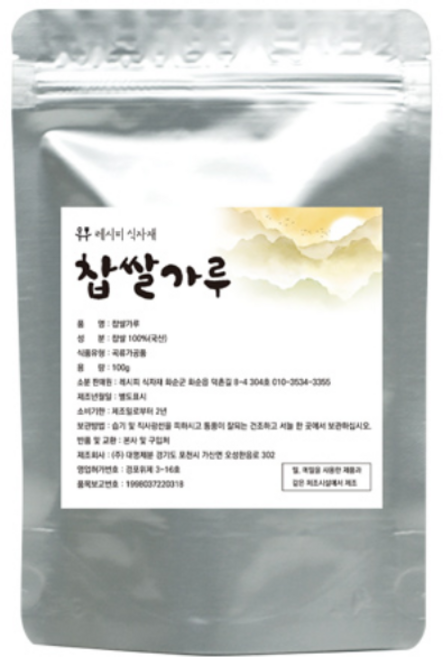 레시피식자재 국내산 찹쌀가루, 1개, 100g