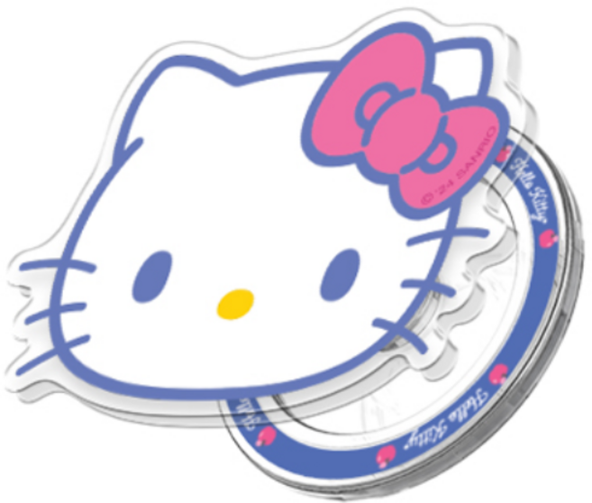 (정품)산리오 큐티 그립 투명 마그네틱 스마트톡+자석링(맥세이프 호환), 큐티_헬로키티, 1개