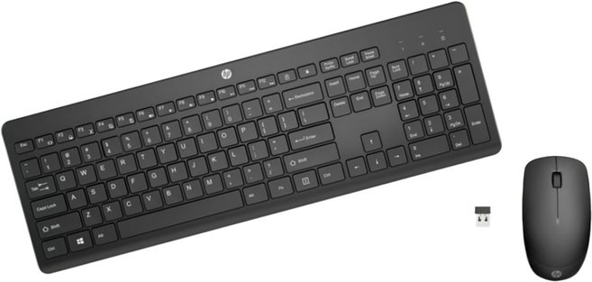 HP 235 무선 키보드 마우스 콤보 세트 1Y4D0AA, 블랙, 일반형