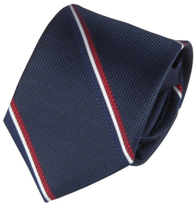 더셔츠스튜디오 네이비 베이직 스트라이프 자동 넥타이