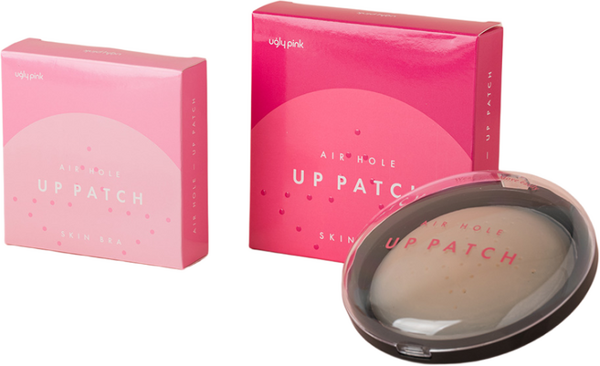 [어글리핑크업패치]에어홀 실리콘 니플패치 여성용 밴드 수영복 패드 노브라커버 유두가리개, 2개