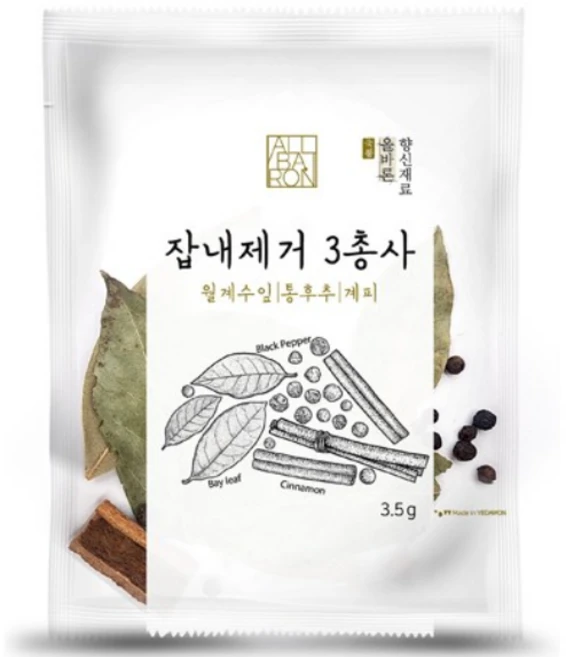 잡내제거삼총사 향신재료 3.5g 1박스 200개 - 쿠팡