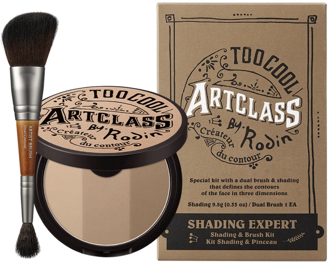 투쿨포스쿨 아트클래스 바이로댕 쉐딩 9.5g + 듀얼 컨투어 브러쉬, 모던, 1개 - 쿠팡
