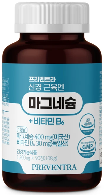 프리벤트라 신경근육엔 마그네슘 비타민B6 3개월분, 1개, 90정 - 쿠팡