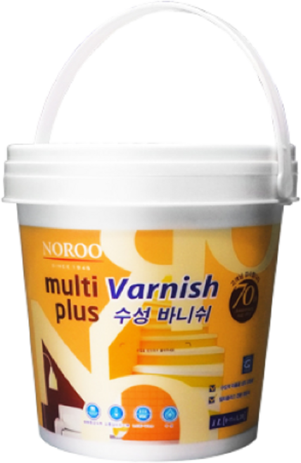 노루페인트 다용도용 멀티플러스 수성바니쉬 4L 투명, 투명 무광, 1개