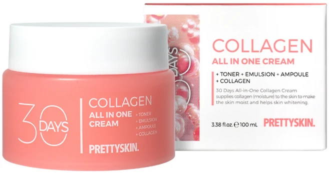 프리티스킨 30 Days 올인원 탄력 콜라겐 크림, {AA2}콜라겐 2개, 2개, 100ml - 쿠팡