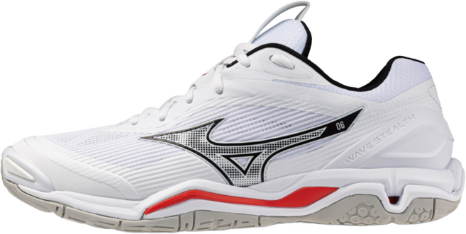 미즈노 X1GA243059 배드민턴화 웨이브 스텔스6 레드블랙 피클볼 인도어화