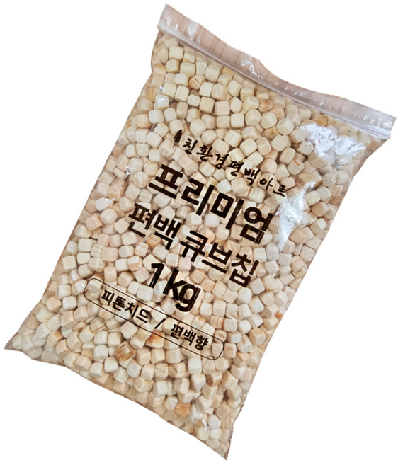 친환경편백아트 프리미엄 편백 큐브칩 촉감각완구 9~10mm, 1개, 1kg