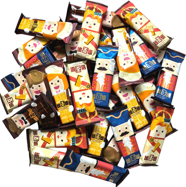 [모아무아] 오리온 비쵸비 초코 비스킷 대용량 개별포장, 24개, 25g