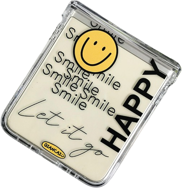 수수모스 갤럭시 z플립3/4/5/6 초슬림 변색없는 스마일 투명 케이스