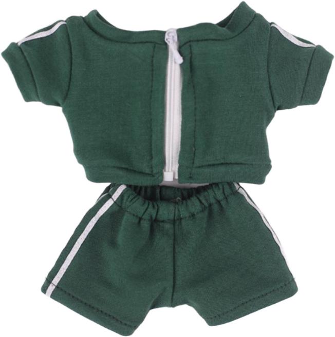 티니숲속 10cm 15cm 20cm인형 옷 트레이닝복 츄리닝 교복 솜인형 아이돌인형, 그린 상하세트, 1개