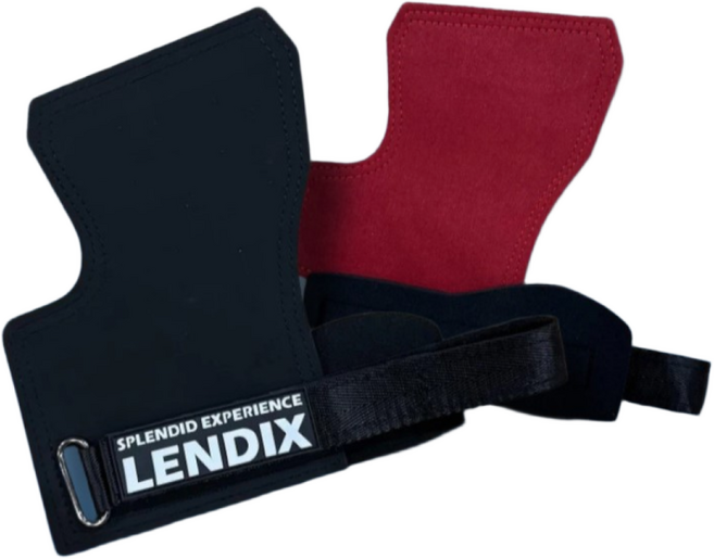 랜딕스 크로스핏 손바닥 보호대 풀업 데일리모찌 쉬운그립 입문그립, Black & Red, 1개