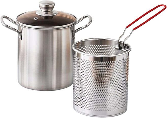 CookNest 다용도 파스타냄비 튀김 냄비, 1세트, 16cm