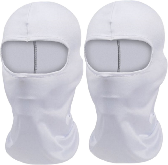 브이씨투 자외선차단 쿨 바라클라바, 화이트+화이트