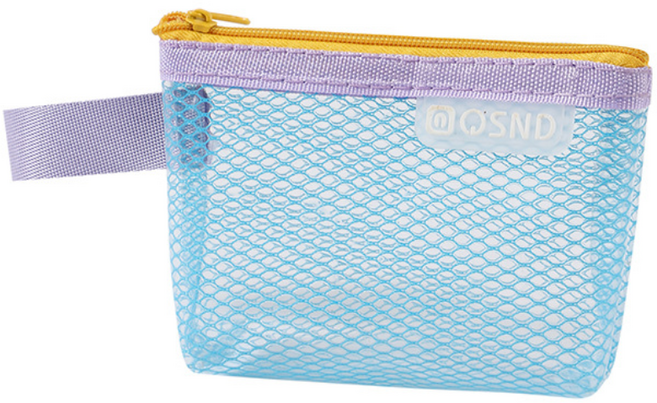 라이키키 미니 투명 동전지갑, 파랑, 1개