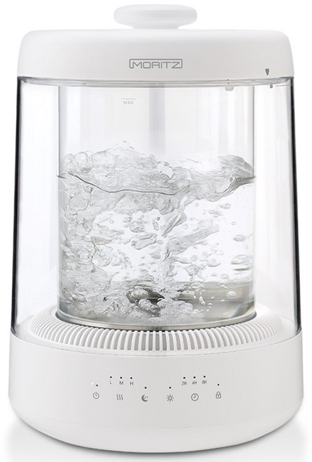 루미글래스 가열식 가습기 4L 대용량 SUS316 분리형 급수세척 아기 무드등 물멍 LED 가습기 MGU-040