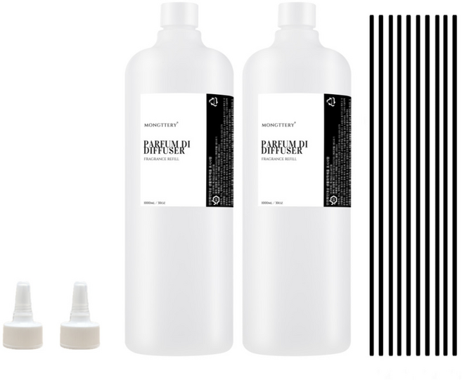 몽때리 데일리 디퓨저 리필액, 2개, 블랙체리베리, 1L