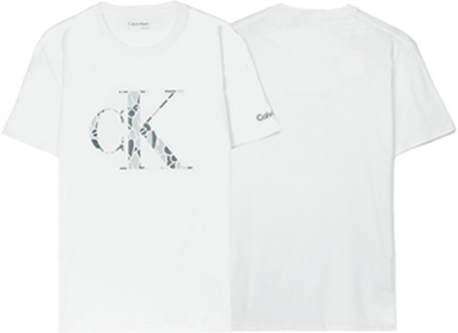 캘빈클라인 남여공용 캐주얼 CK 패턴 로고 반팔 티셔츠 IC835