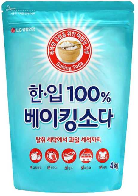 한입 100% 베이킹소다 리필형, 4kg, 1개