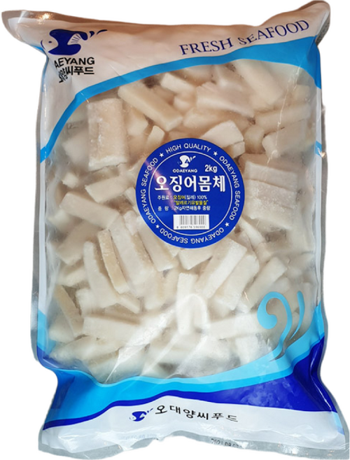 [오대양씨푸드] 오징어몸살채 2kg (칠레) 오대양씨푸드 /오징어볶음/오징어초무침, 1개