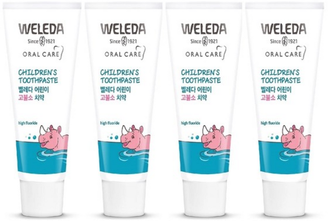 벨레다 고불소 어린이치약, 60g, 4개