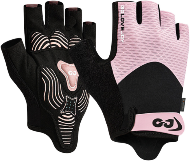 wonerly 아웃도어 그립핏 반장갑 등산 라이딩, 1개, 핑크(Pink)