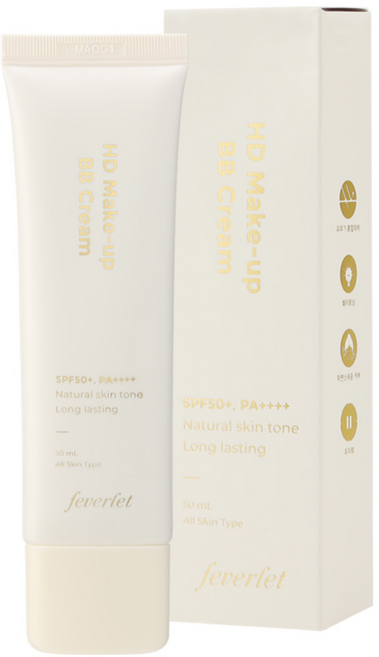 피버렛 HD 메이크업 비비크림 1+1/ 높은 커버력/ 자연스러운 발림, 2개, 50ml