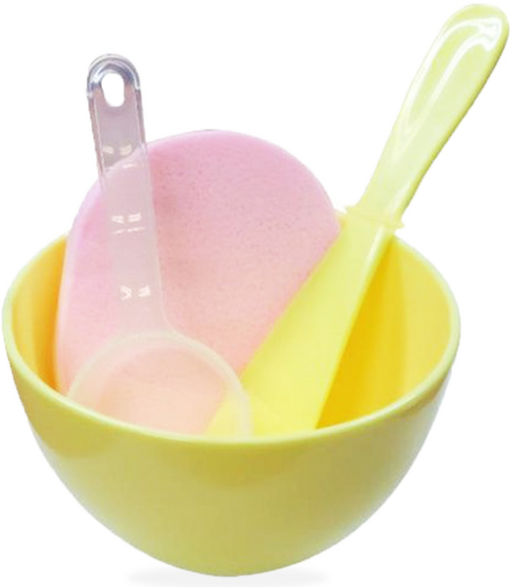 벨라드뽀 팩도구 4종 세트, 1세트, 고무볼(중)+스파츌라(대)+계량컵+해면