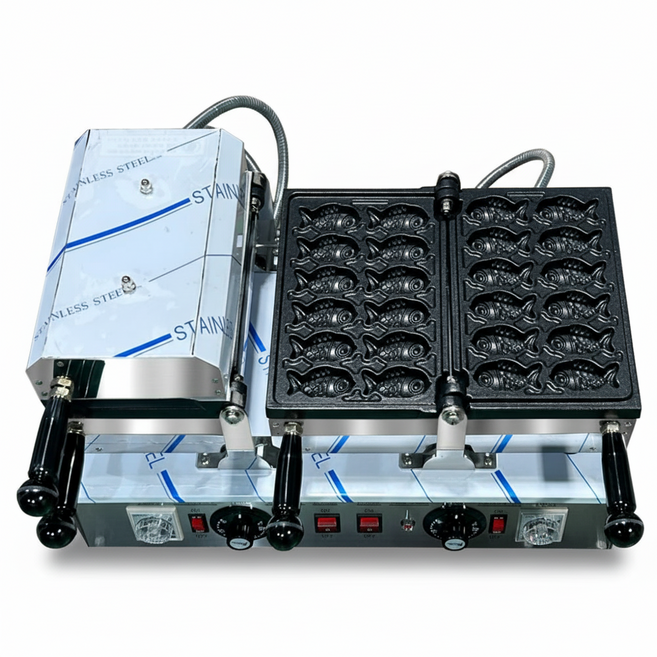 한국기계MC 업소용 영업용 전기 미니 참 아이스 붕어빵 도미빵 기계 메이커 24p (+반죽5kg 팥앙금3kg 무료증정이벤트!)
