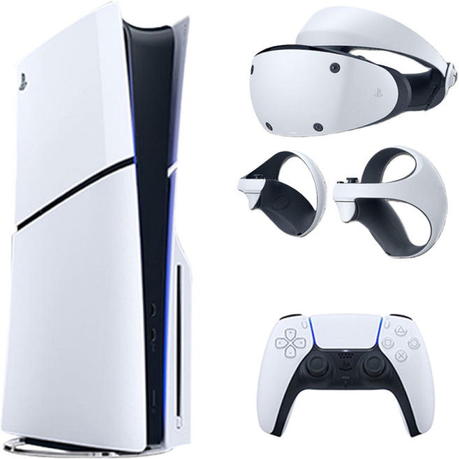 [PS5] 플레이스테이션5 슬림 스탠다드 디스크에디션+VR2 컨트롤러 풀세트, PS5 슬림 스탠다드 + VR2 컨트롤러