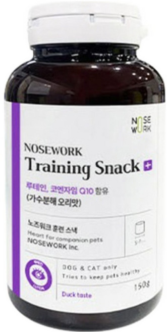 노즈워크 강아지 트레이닝 스낵 져키, 가수분해 오리맛, 150g, 1개