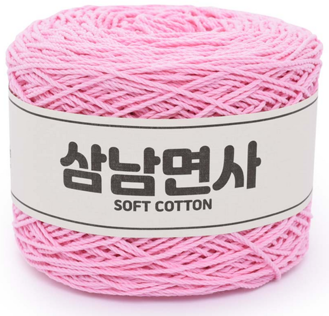 삼남뜨개실 삼남면사 200g 51컬러 코바늘실 뜨개실, 18합 39 딥 핑크 200g 뜨개실, 1개