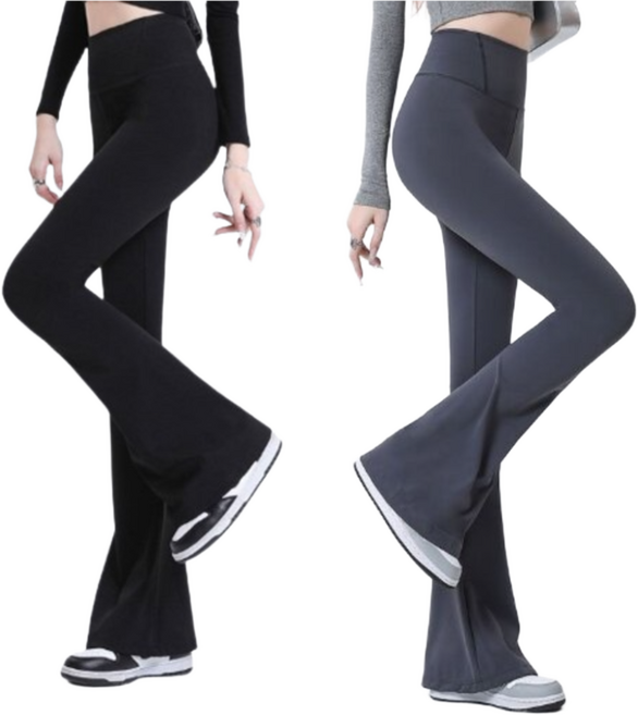 1+1 몸매가 예뻐 보이는 나팔바지 부츠컷 레깅스 필라테스 요가 하이웨스트 밴딩 팬츠