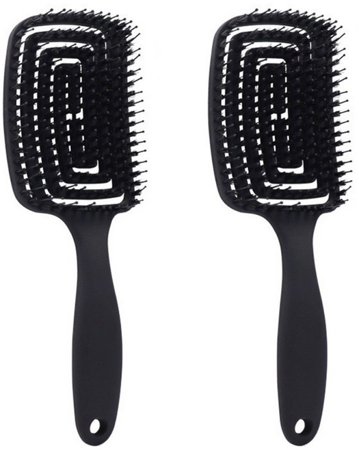 비위더스 뿌리볼륨 헤어볼륨 드라이 헤어브러쉬, 2개, 블랙