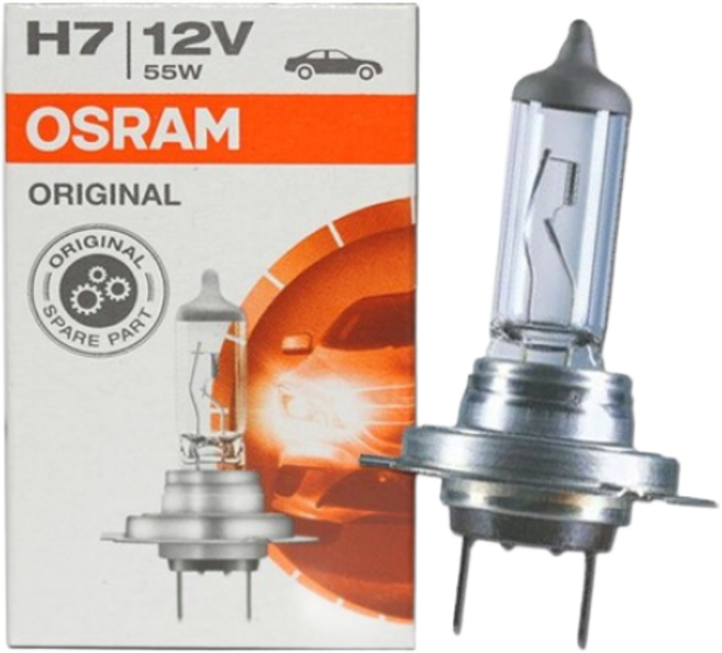 오스람 할로겐 램프 모음 12V 24V 전조등 안개등, 1개