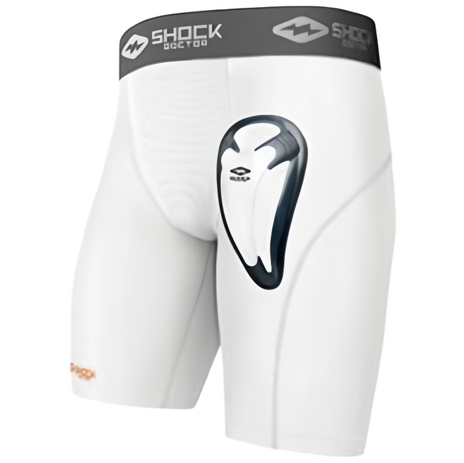 쇼크닥터 221 압박 타이즈 반바지 팬츠 (컵 포함) 포수 태권도 격투기 야구 낭심 보호대, BLACK, 1개