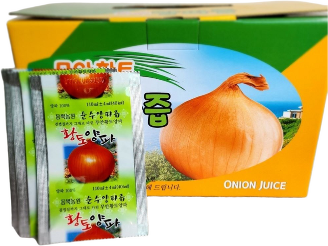(산지직송)듬뿍농원 겉껍질까지 그대로 달인 무안 황토 순수 양파즙 110ml 100개, 50개