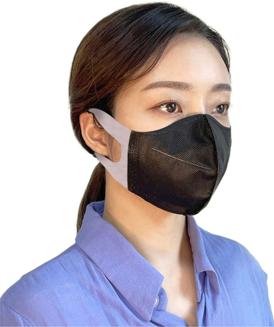 오가닉 새부리형 마스크 대형 화이트 블랙 베이지 100매 3컬러 MB필터 국내생산, 1개, 100매입