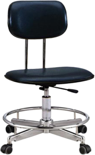제도용 의자 팔무 작업의자 병원 공장 사무용 업무용 책상 연구실 크린룸, 블랙, 높은중심봉(선호), 바퀴, 1개