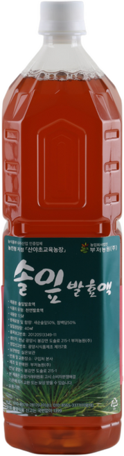 솔잎발효액3숙성(1.500ml) 농장직송, 1개, 1.5L