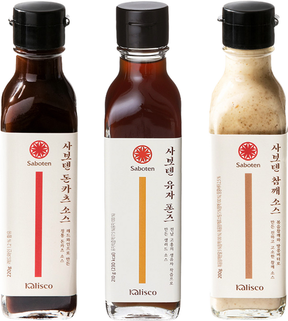 사보텐 일본식 정통 특제 소스 3종 세트 (돈까스1/유자1/참깨1)