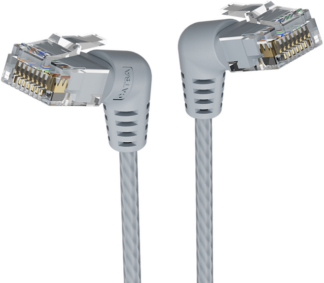 벤션 CAT6A UTP 360도 회전꺽임형 울트라슬림 초고속 기가 랜선 그레이 IBOH, 3m, 1개