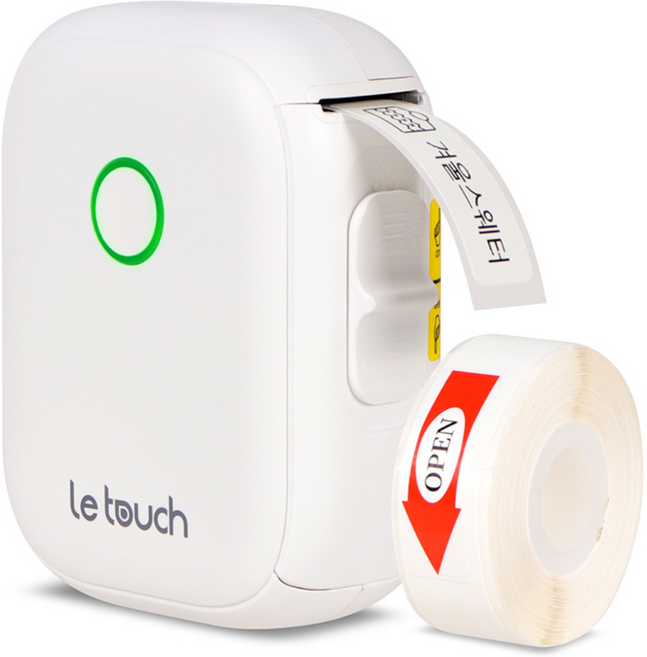 레터치 P12 라벨프린터 네임스티커 라벨기 (라벨지1개포함) P12 라벨프린터+사각화이트라벨지 1개, 화이트, 1개