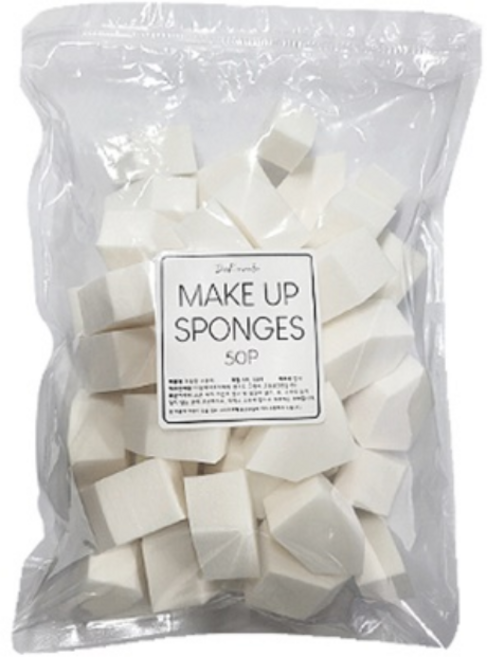 렉스 대용량메이크업 화이트하우스 화장퍼프 50개입 (초저가 화장스폰지), 1개