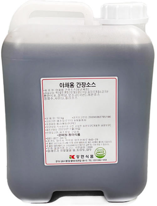 참소당 야채용 간장소스10kg / 파채 양파채 간장소스 전문점용/26.09.22일자, 1개, 10kg