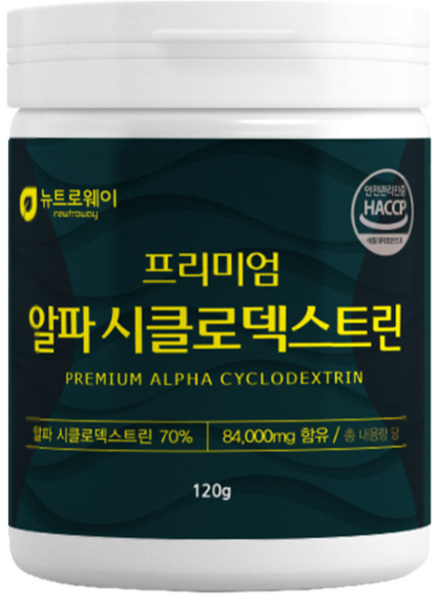 고순도 알파CD 알파시클로덱스트린 알파시디 가루, 120g, 6박스