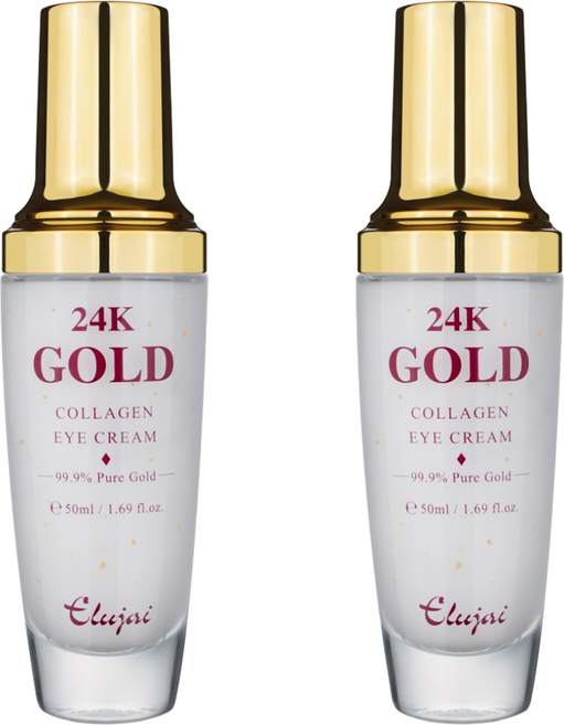 1+1 엘루자이 24K 골드 콜라겐 눈가촉촉 주름쫙 아이크림 50ml, 1세트